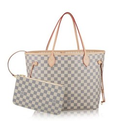 Replica Louis Vuitton  Neverfull MM Damier Azur Canvas N41361