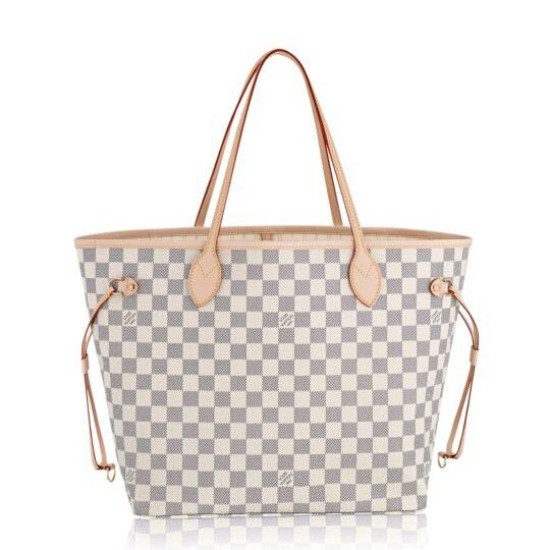 Fake Louis Vuitton Neverfull MM Damier Azur Canvas N51107 Replica Replica Louis Vuitton Neverfull MM Damier Azur Canvas N51107