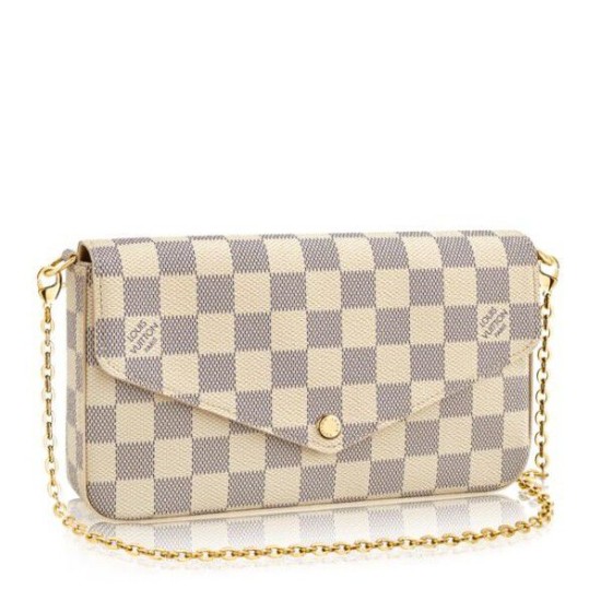 Replica Louis Vuitton  Pochette Felicie Damier Azur Canvas N63106