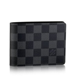 Replica Louis Vuitton  Damier Graphite Canvas Multiple Wallet N62663