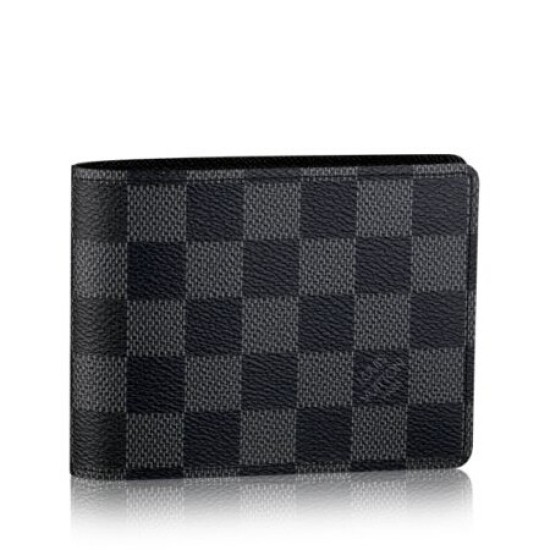 Fake Louis Vuitton Damier Graphite Canvas Multiple Wallet N62663 Replica Replica Louis Vuitton Damier Graphite Canvas Multiple Wallet N62663