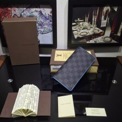 Replica Louis Vuitton  Brazza Wallet Damier Cobalt N63243
