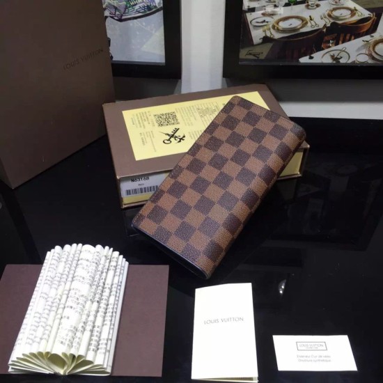 Replica Louis Vuitton Brazza Wallet Damier Ebene Canvas N63168 Fake Louis Vuitton Brazza Wallet Damier Ebene Canvas N63168 Replica