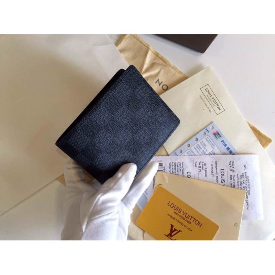 Fake Louis Vuitton Damier Graphite Canvas Multiple Wallet N62663 Replica Replica Louis Vuitton Damier Graphite Canvas Multiple Wallet N62663