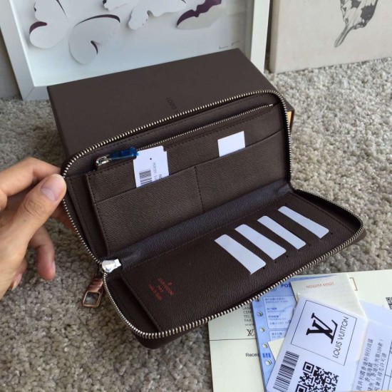 Fake Louis Vuitton Zippy Wallet Vertical Damier Ebene Canvas N61207 Replica Replica Louis Vuitton Zippy Wallet Vertical Damier Ebene Canvas N61207