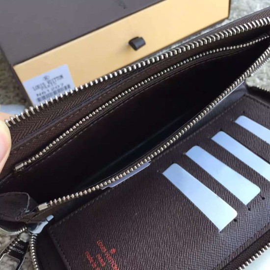 Fake Louis Vuitton Zippy Wallet Vertical Damier Ebene Canvas N61207 Replica Replica Louis Vuitton Zippy Wallet Vertical Damier Ebene Canvas N61207