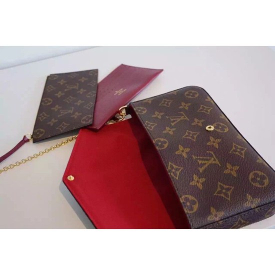 Replica Louis Vuitton  Felicie Chain Wallet Monogram M61276