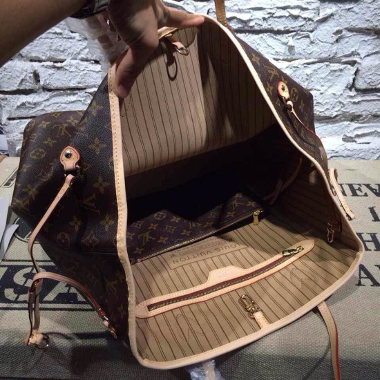 Replica Louis Vuitton Neverfull GM Monogram Canvas M40990 Beige Replica Louis Vuitton Neverfull GM Monogram Canvas M40990 Beige