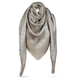 Replica Louis Vuitton  Beige Monogram Shine Shawl M75121