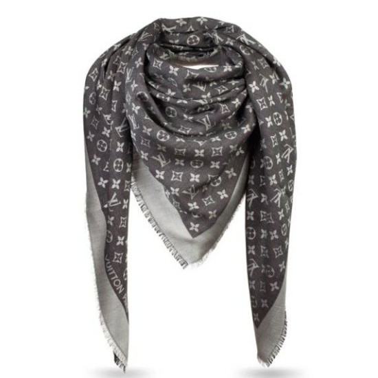 Replica Louis Vuitton Black Monogram Denim Shawl M71378 Replica Louis Vuitton Black Monogram Denim Shawl M71378