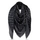 Replica Louis Vuitton  Black Monogram Shine Shawl M72252