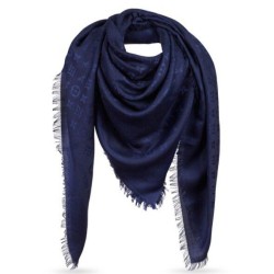 Replica Louis Vuitton  Blue Monogram Shawl M72412
