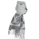 Fake Louis Vuitton  Grey Cardiff Scarf M74205 Replica