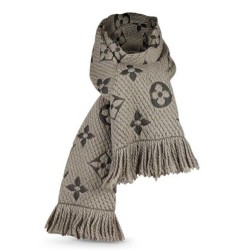 Replica Louis Vuitton  Grey Logomania Scarf M72242