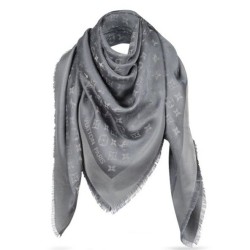 Replica Louis Vuitton  Grey Monogram Shine Shawl M75120