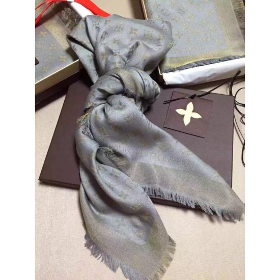 Replica Louis Vuitton  Beige Monogram Shine Shawl M75121