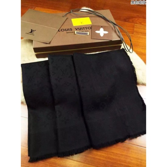 Fake Louis Vuitton Black Monogram Shawl M71329 Replica Fake Louis Vuitton Black Monogram Shawl M71329 Replica