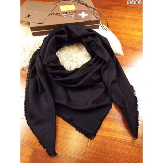 Fake Louis Vuitton Black Monogram Shawl M71329 Replica Fake Louis Vuitton Black Monogram Shawl M71329 Replica
