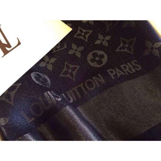 Fake Louis Vuitton Blue Monogram Shawl M72412 Replica Replica Louis Vuitton Blue Monogram Shawl M72412