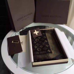 Replica Louis Vuitton  Brown Monogram Shine Shawl M71380