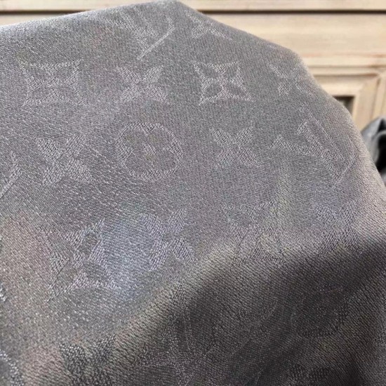 Replica Louis Vuitton  Grey Monogram Shine Shawl M75120