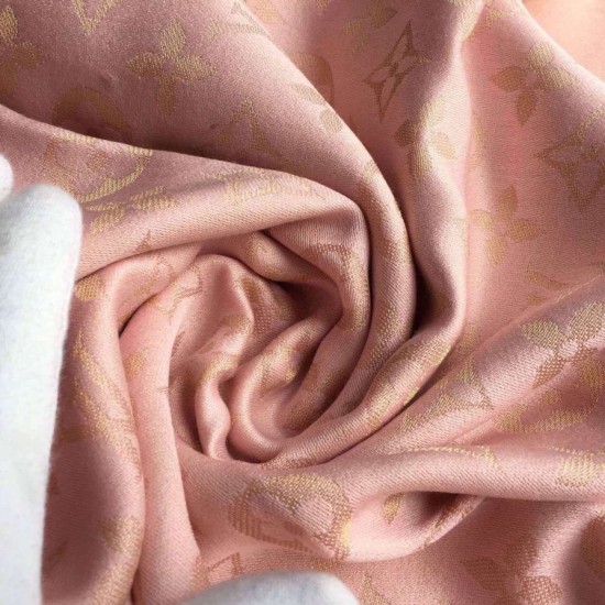 Replica Louis Vuitton  Peach Monogram Shine Shawl M75086