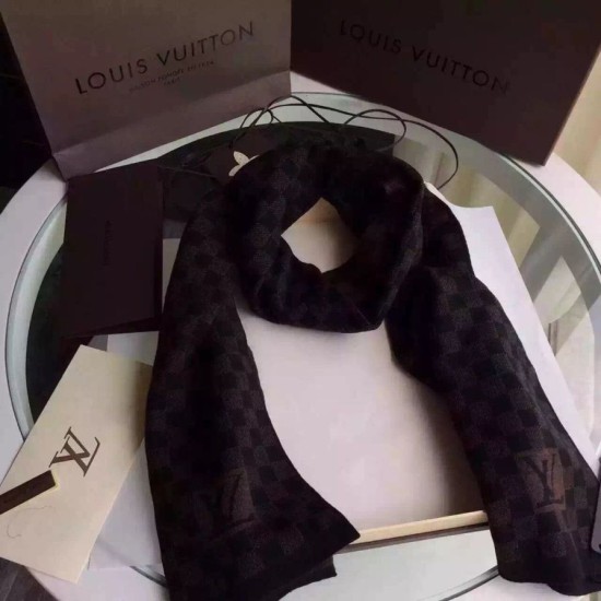 Fake Louis Vuitton  Petit Damier Ebene Canvas Scarf NM M74199 Replica