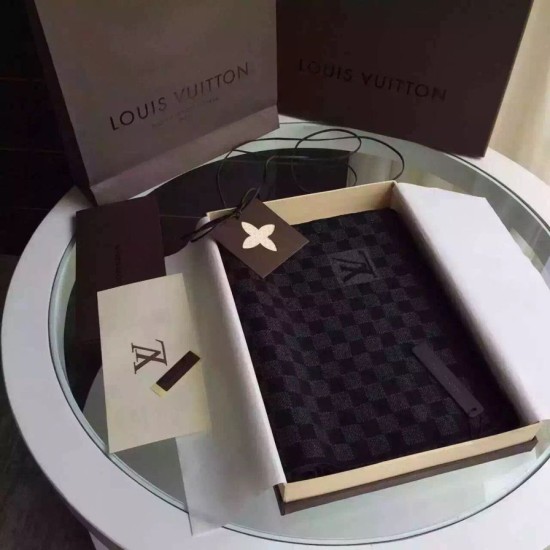 Replica Louis Vuitton  Petit Damier Graphite Scarf NM M74200