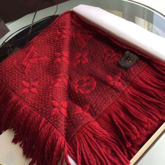 Replica Louis Vuitton Ruby Logomania Scarf M72432 Replica Louis Vuitton Ruby Logomania Scarf M72432