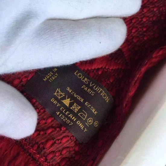 Replica Louis Vuitton Ruby Logomania Scarf M72432 Replica Louis Vuitton Ruby Logomania Scarf M72432