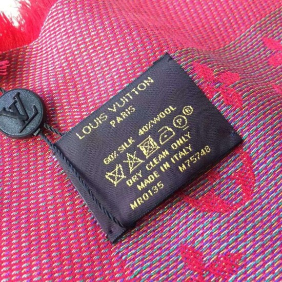 Fake Louis Vuitton Ruby Monogram Rainbow Shawl M75748 Replica Replica Louis Vuitton Ruby Monogram Rainbow Shawl M75748