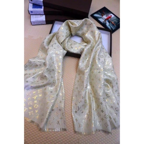Fake Louis Vuitton  White Monogram So Glitter Stole M73939 Replica