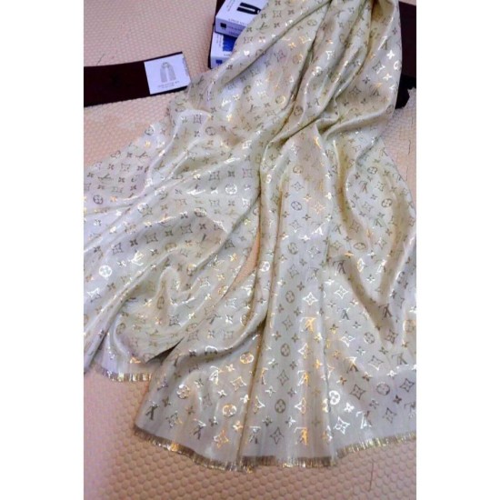 Fake Louis Vuitton  White Monogram So Glitter Stole M73939 Replica