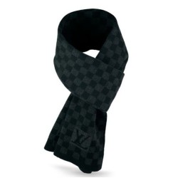 Replica Louis Vuitton  Petit Damier Graphite Scarf NM M74200