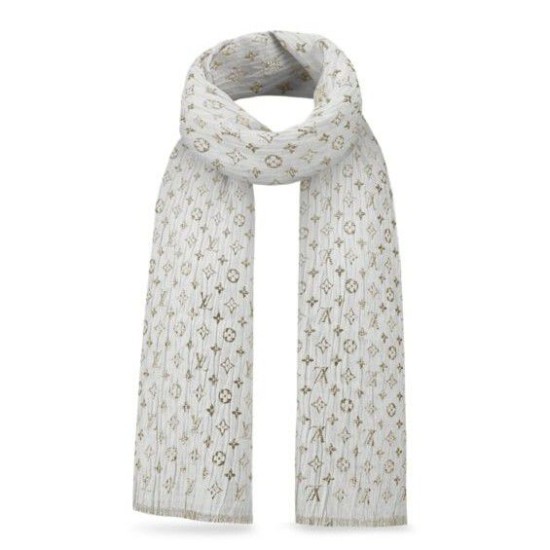 Fake Louis Vuitton  White Monogram So Glitter Stole M73939 Replica