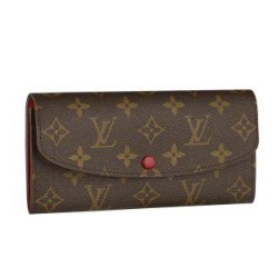 Fake Louis Vuitton  Emilie Wallet Monogram Canvas M60136 Red Replica