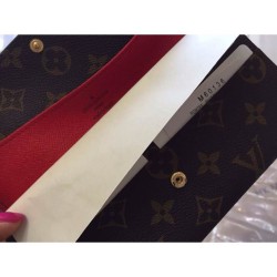 Fake Louis Vuitton  Emilie Wallet Monogram Canvas M60136 Red Replica