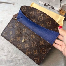 Replica Louis Vuitton  Emilie Wallet Monogram Canvas M60138 Blue