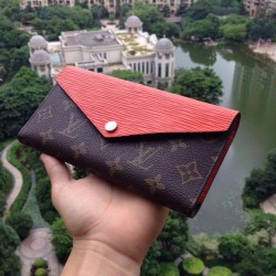 Fake Louis Vuitton  Marie-Lou Long Wallet Monogram And Epi M60499 Piment Replica