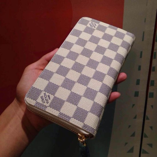 Fake Louis Vuitton Zippy Wallet Damier Azur Canvas Canvas N60019 Replica Replica Louis Vuitton Zippy Wallet Damier Azur Canvas Canvas N60019