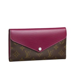 Replica Louis Vuitton  Marie-Lou Long Wallet Monogram And Epi M60498 Fuchsia