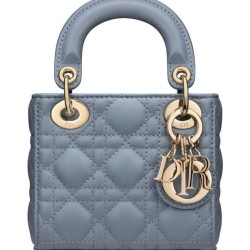 Fake Christian Dior Micro Lady Dior Bag Blue Replica