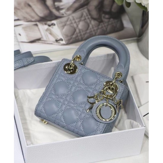 Replica Christian Dior Micro Lady Dior Bag Blue Fake Christian Dior Micro Lady Dior Bag Blue Replica
