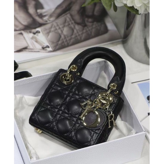 Replica Christian Dior Micro Lady Dior Bag Black Replica Christian Dior Micro Lady Dior Bag Black
