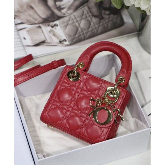 Replica Christian Dior Micro Lady Dior Bag Red Fake Christian Dior Micro Lady Dior Bag Red Replica