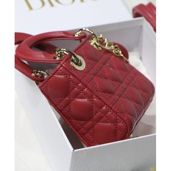 Replica Christian Dior Micro Lady Dior Bag Red Fake Christian Dior Micro Lady Dior Bag Red Replica