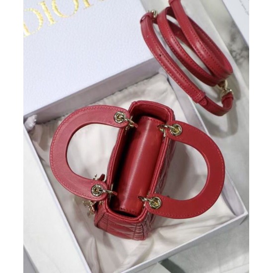 Replica Christian Dior Micro Lady Dior Bag Red Fake Christian Dior Micro Lady Dior Bag Red Replica