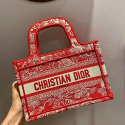 Fake Christian Dior Mini Dior Book Tote Red Replica