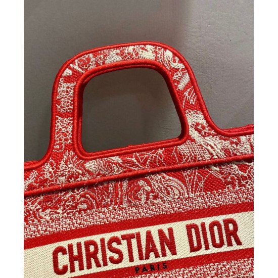 Replica Christian Dior Mini Dior Book Tote Red Fake Christian Dior Mini Dior Book Tote Red Replica