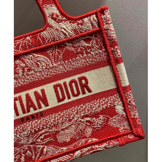 Replica Christian Dior Mini Dior Book Tote Red Fake Christian Dior Mini Dior Book Tote Red Replica